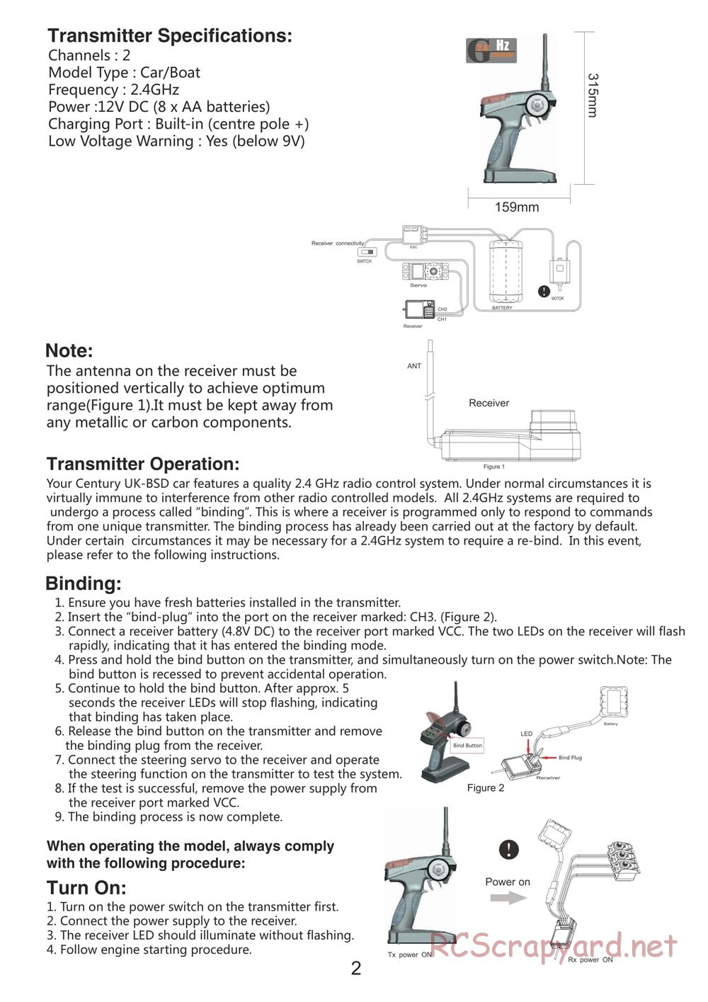 BSD Racing - BS801T - Manual - Page 3