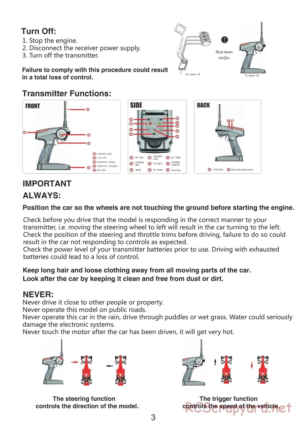 BSD Racing - BS801T - Manual - Page 4