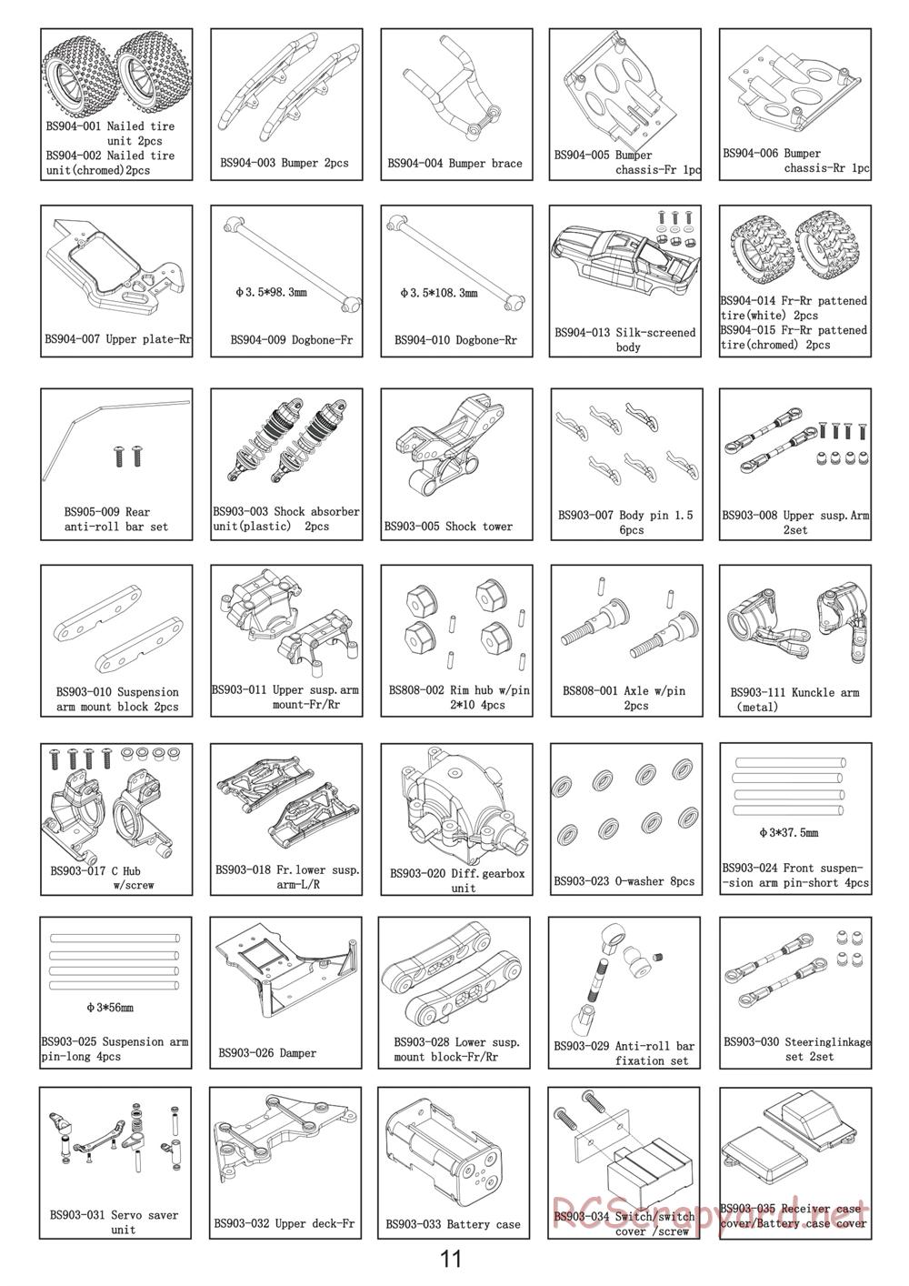 BSD Racing - BS801T - Manual - Page 11