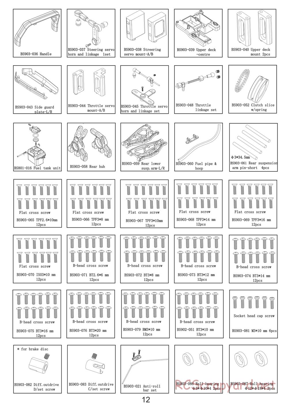 BSD Racing - BS801T - Manual - Page 12