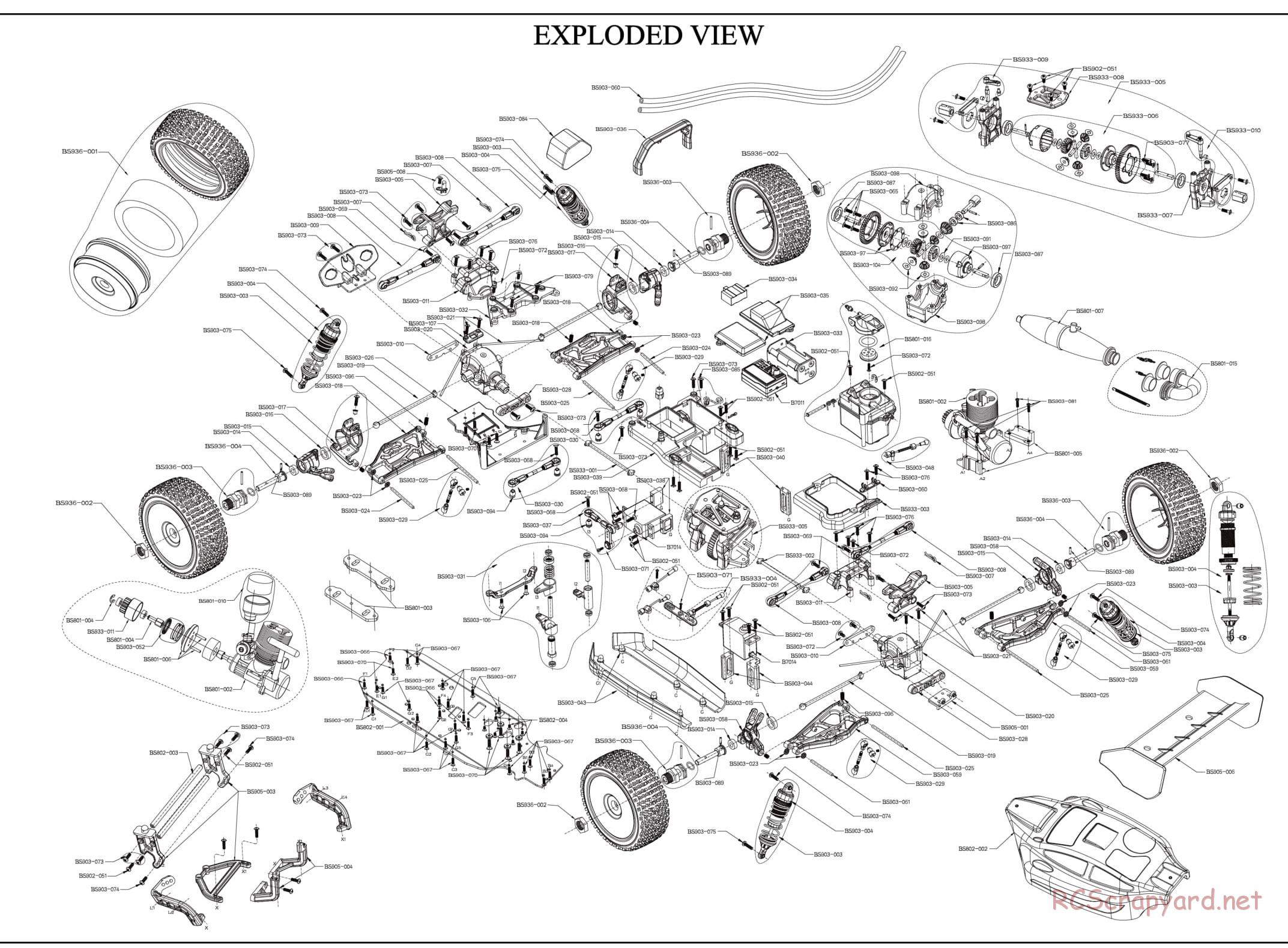 BSD Racing - BS802T - Exploded View - Page 1