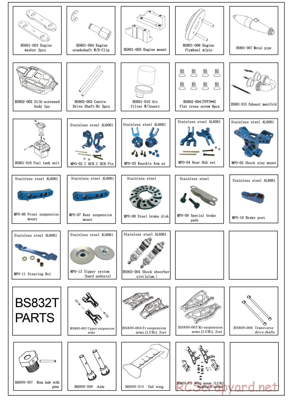 BSD Racing - BS802T - Parts List - Page 5