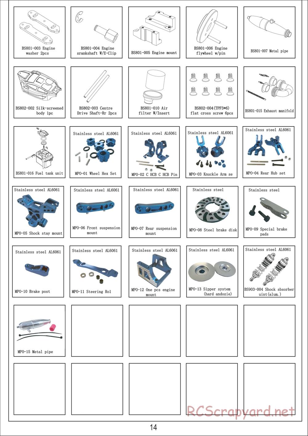 BSD Racing - BS802T - Manual - Page 14