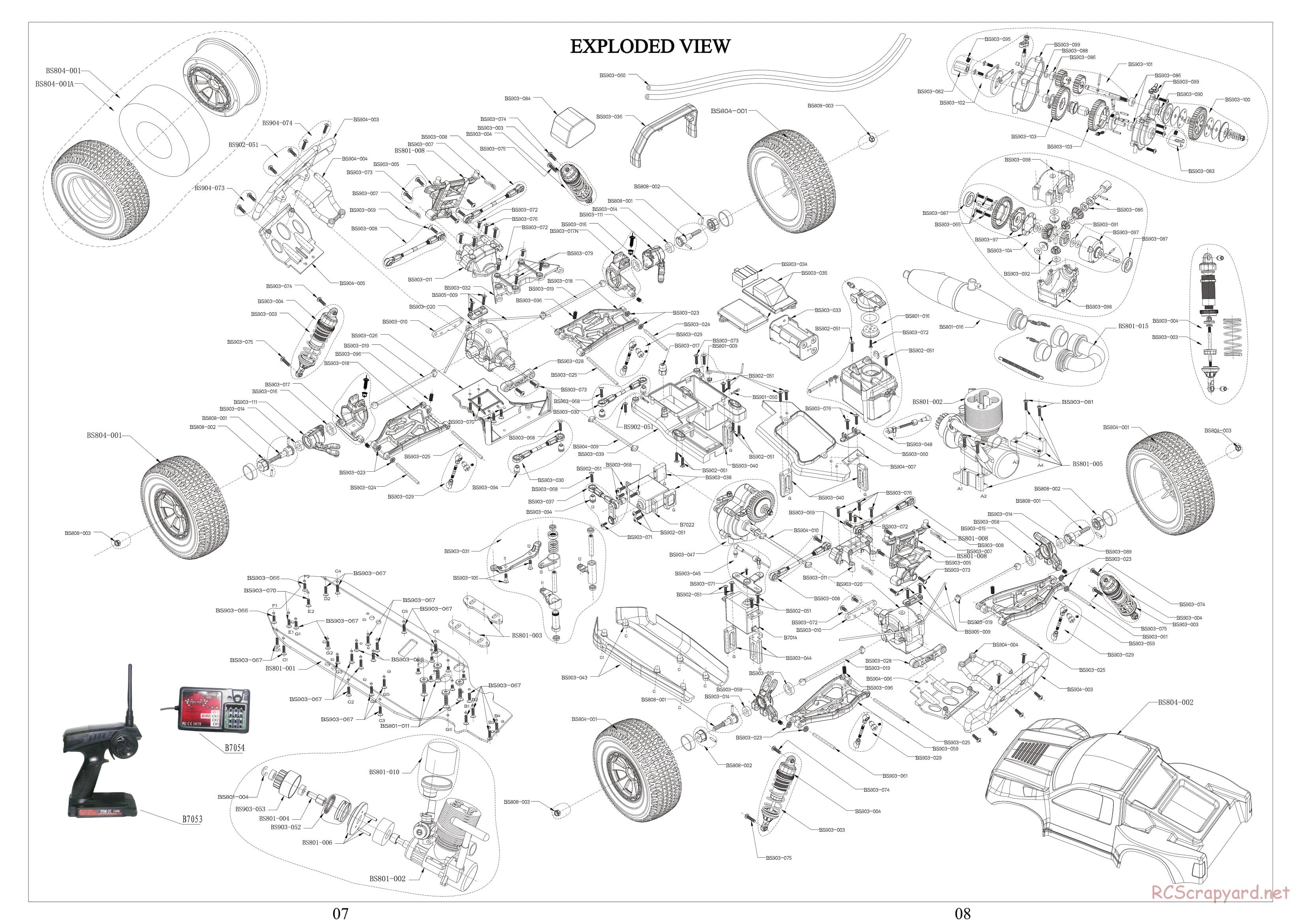 BSD Racing - BS804T - Exploded View - Page 1