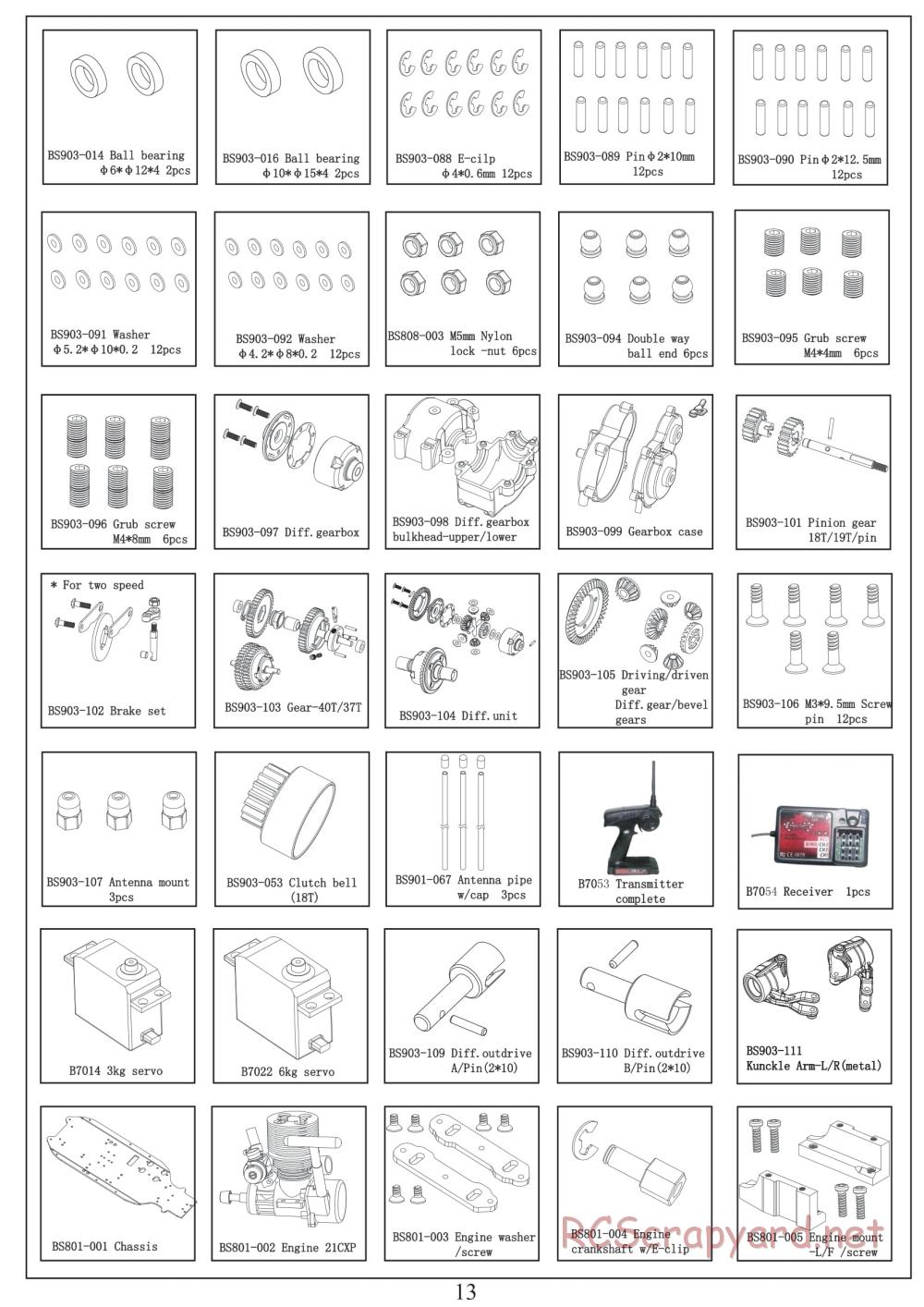 BSD Racing - BS804T - Parts List - Page 6