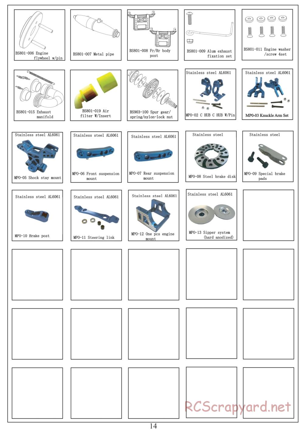 BSD Racing - BS804T - Parts List - Page 7