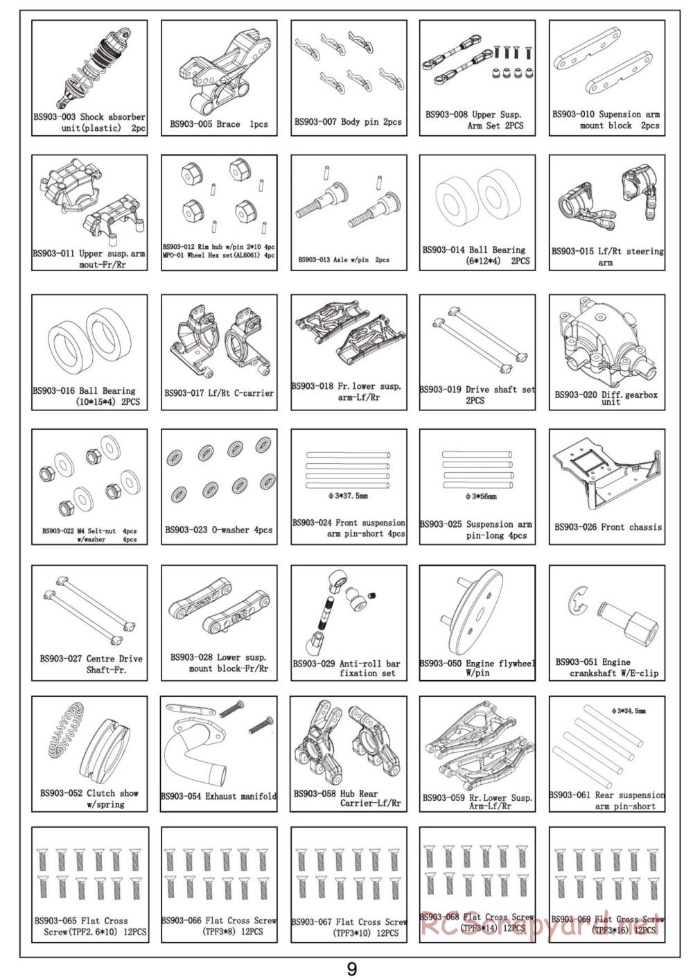 BSD Racing - BS805T - Parts List - Page 2