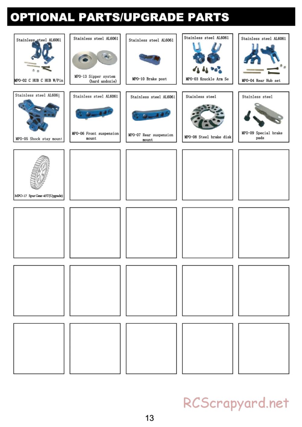 BSD Racing - BS805T - Parts List - Page 6