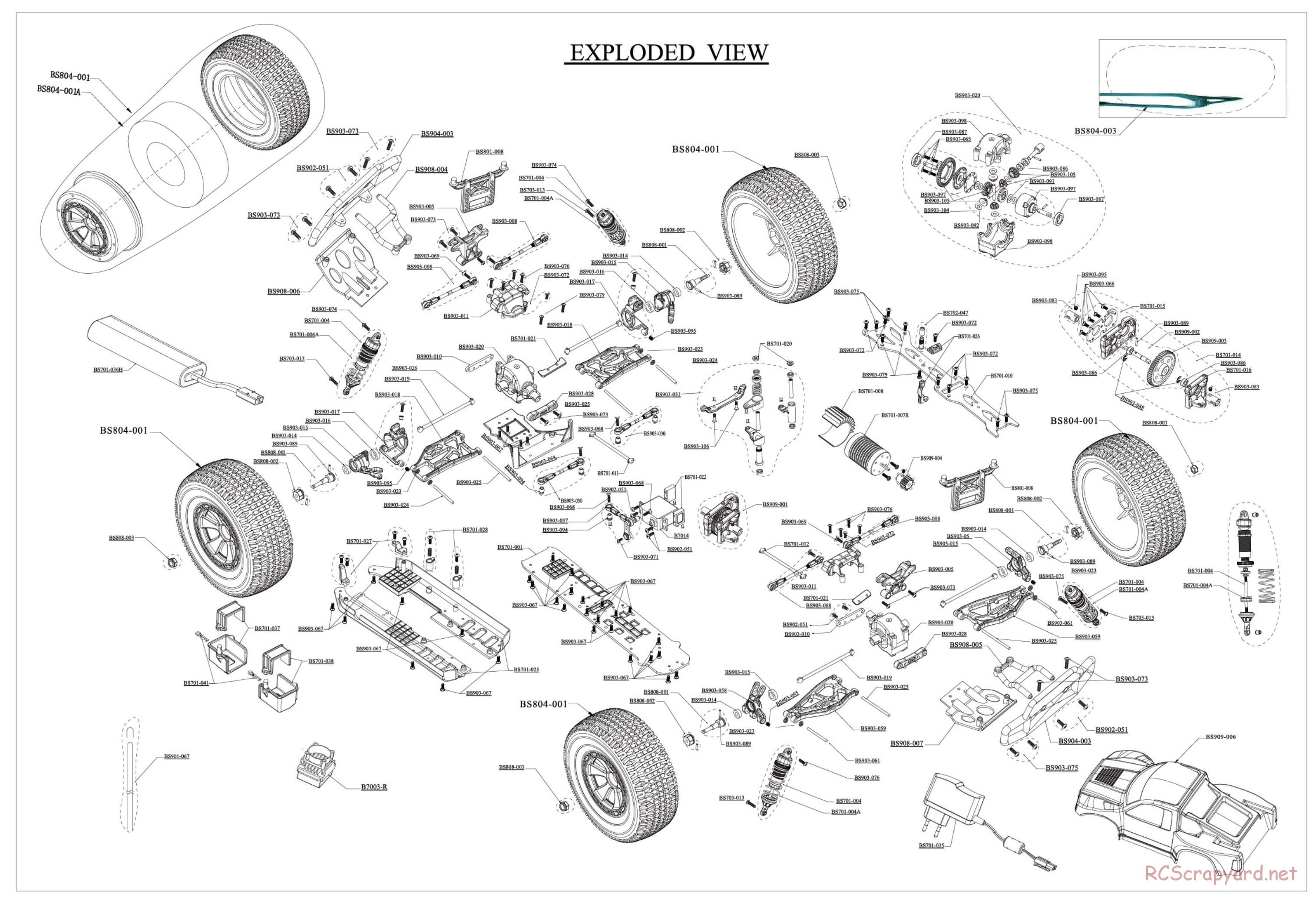 BSD Racing - BS807T - Exploded View - Page 1