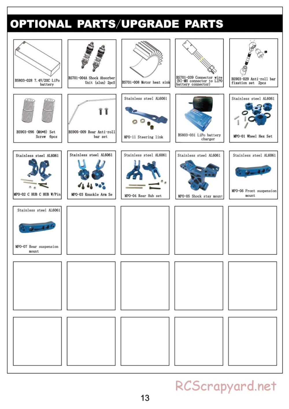 BSD Racing - BS807T - Parts List - Page 5