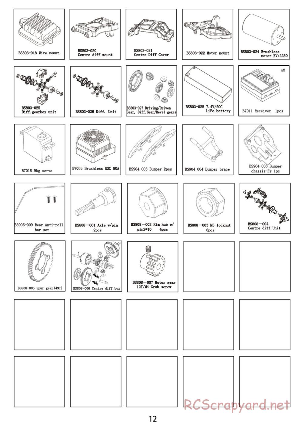 BSD Racing - BS808T - Parts List - Page 4