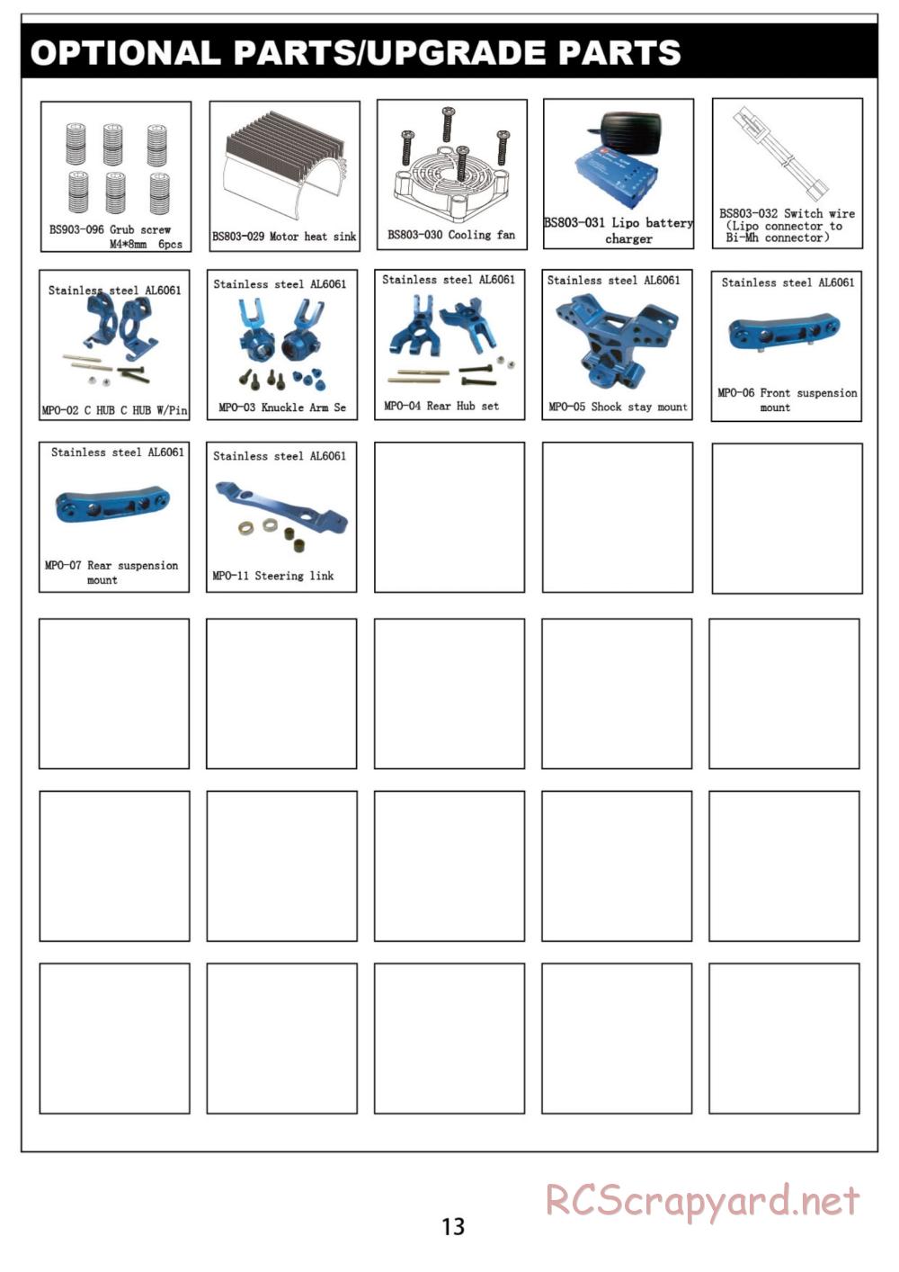 BSD Racing - BS808T - Parts List - Page 5