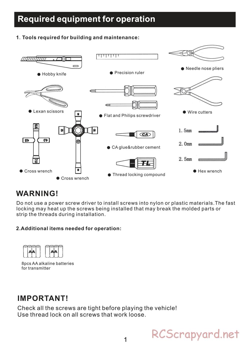 BSD Racing - BS808T - Manual - Page 2