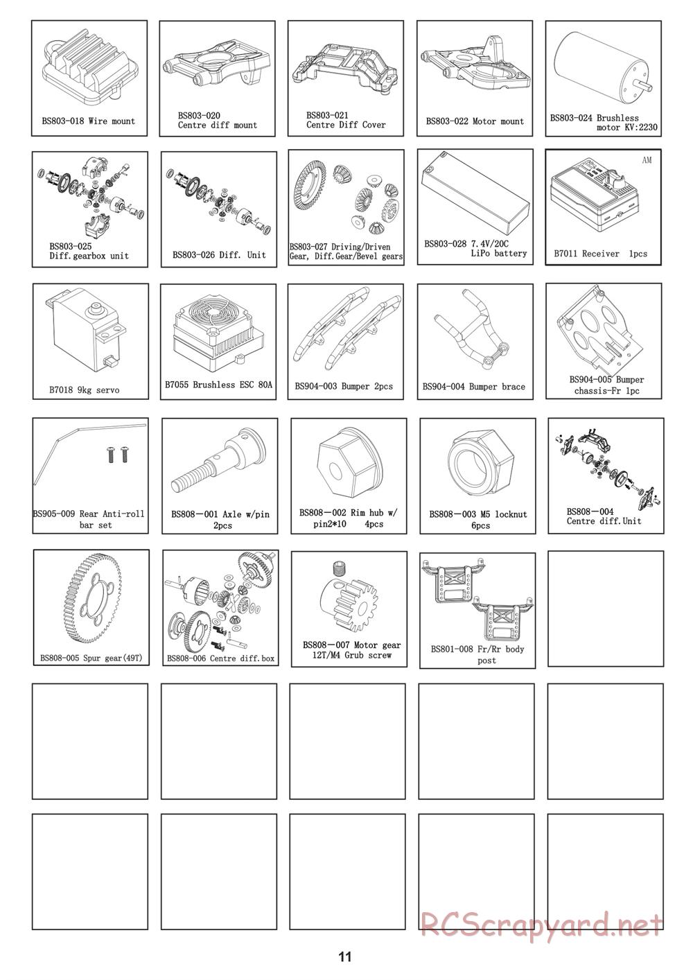 BSD Racing - BS808T - Manual - Page 11