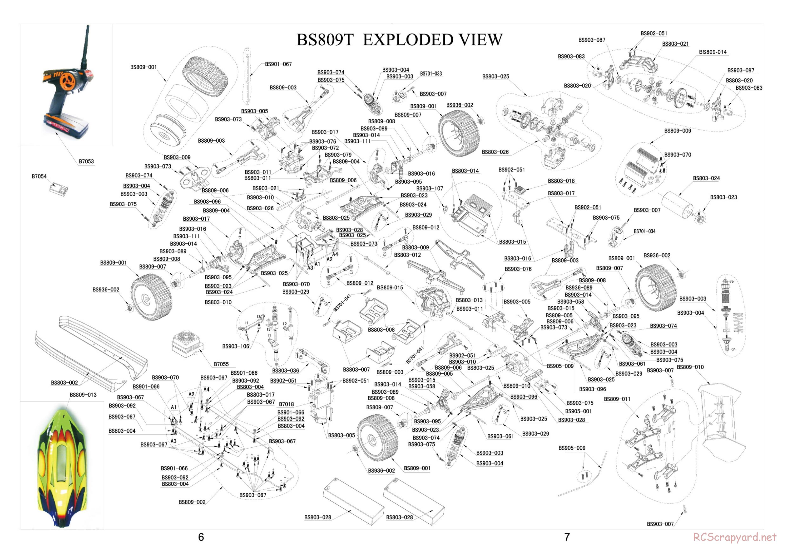 BSD Racing - BS809T - Exploded View - Page 1