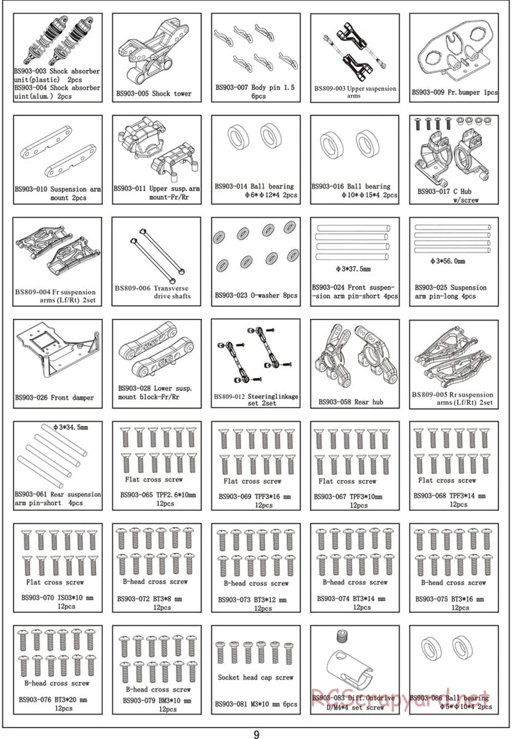 BSD Racing - BS809T - Parts List - Page 2