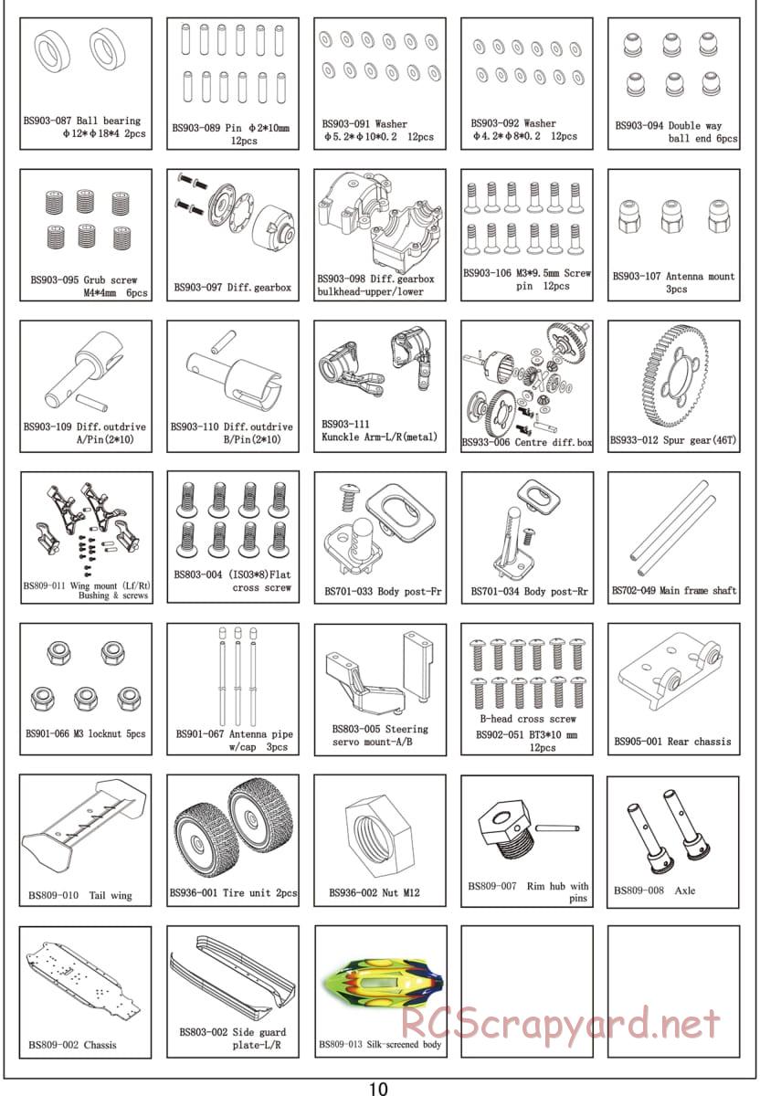 BSD Racing - BS809T - Parts List - Page 3