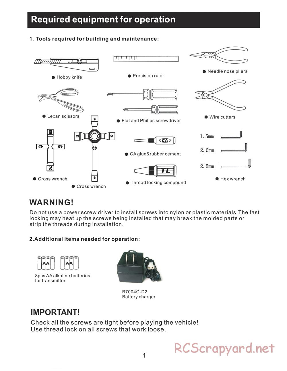 BSD Racing - BS810T - Manual - Page 2