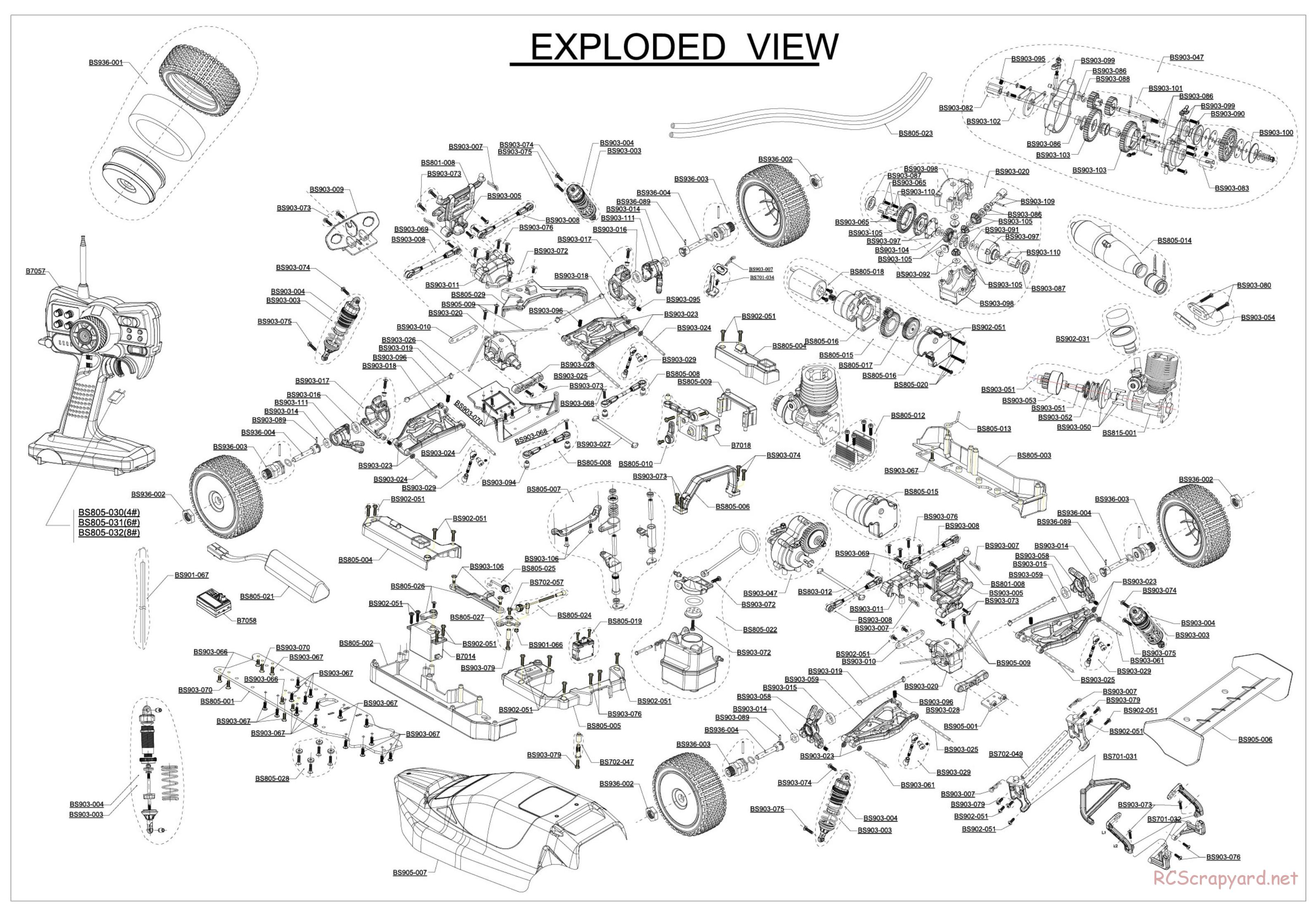 BSD Racing - BS815T - Exploded View - Page 1