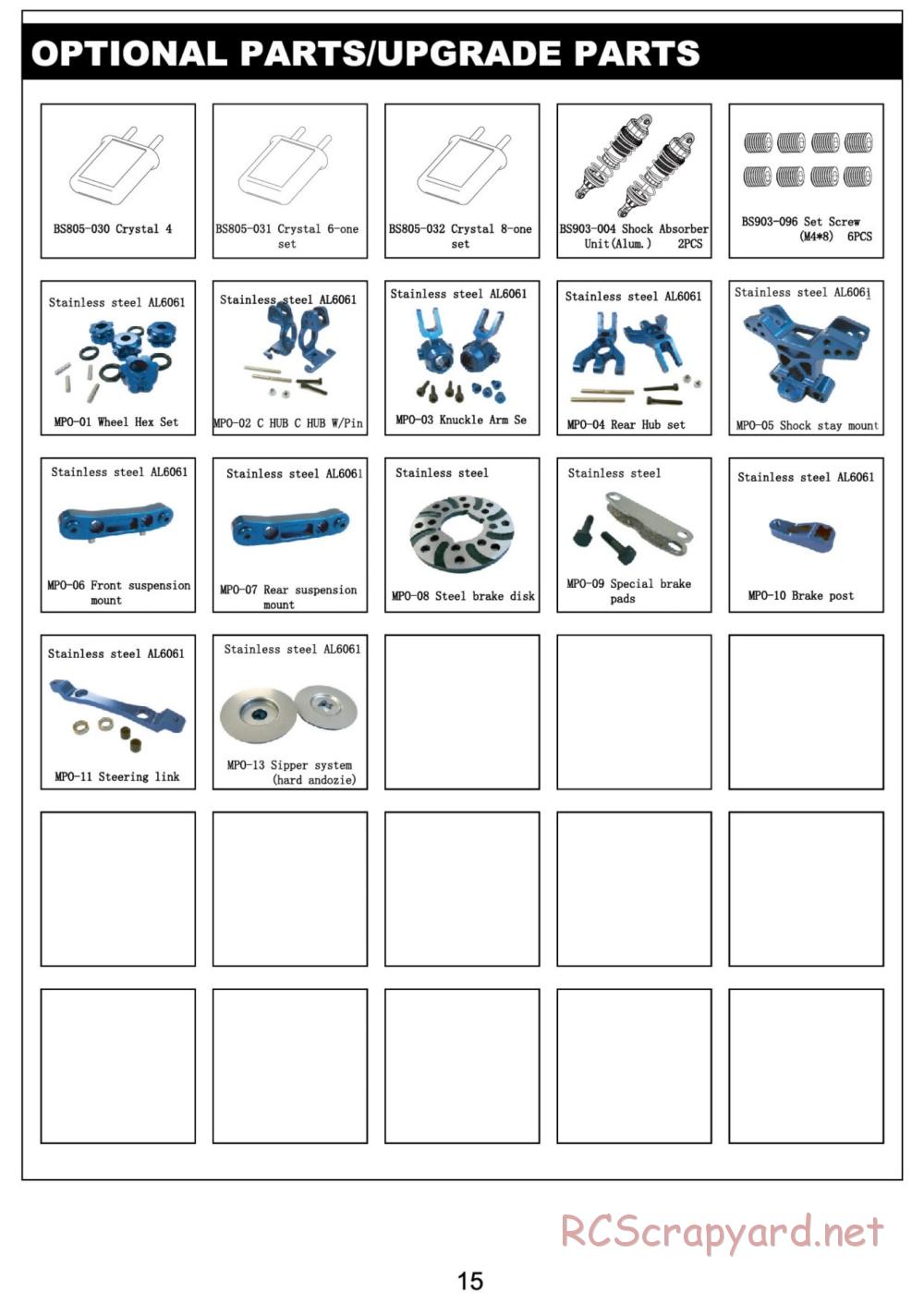 BSD Racing - BS815T - Parts List - Page 6