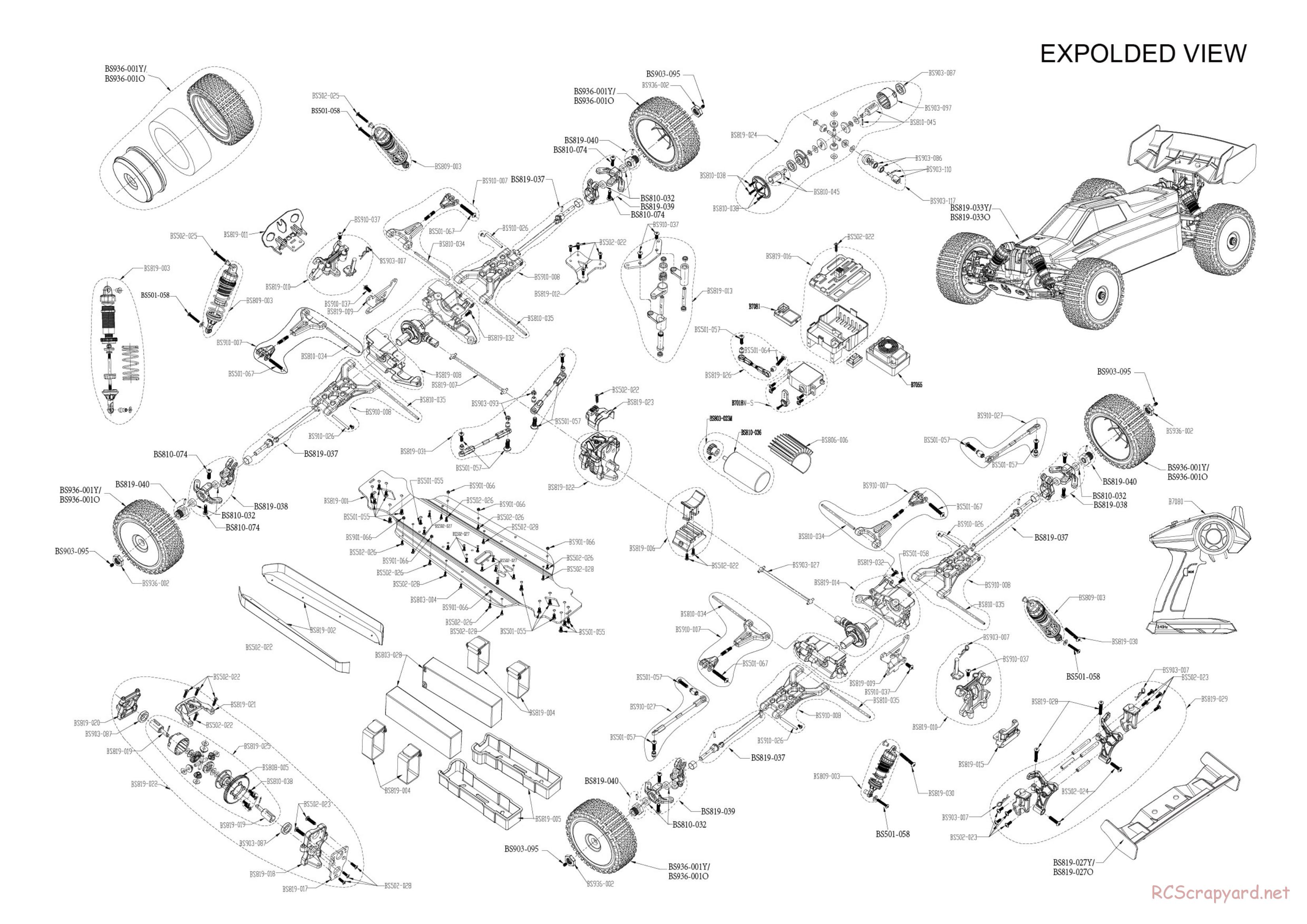 BSD Racing - BS819T - Exploded View - Page 1