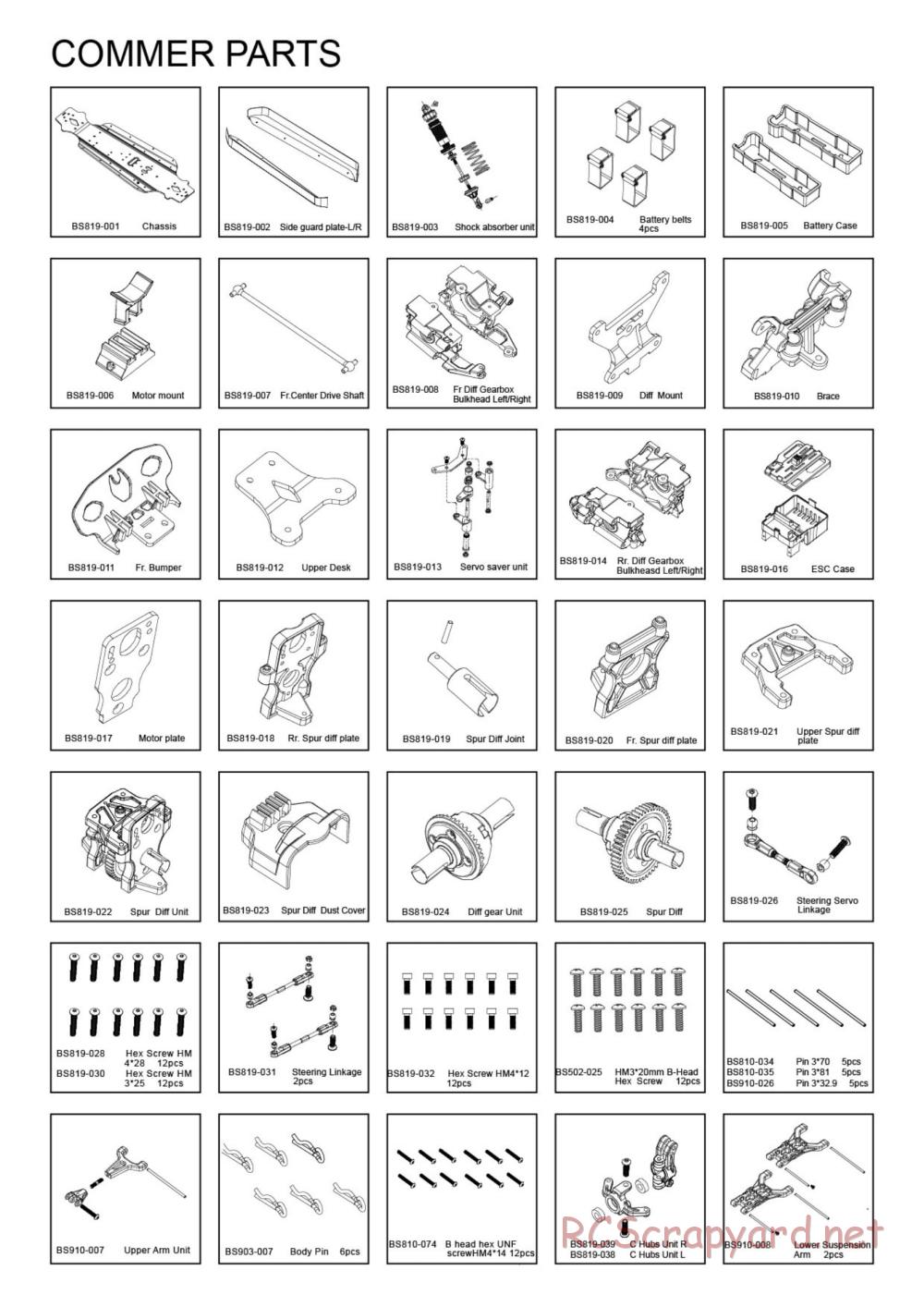 BSD Racing - BS819T - Parts List - Page 3