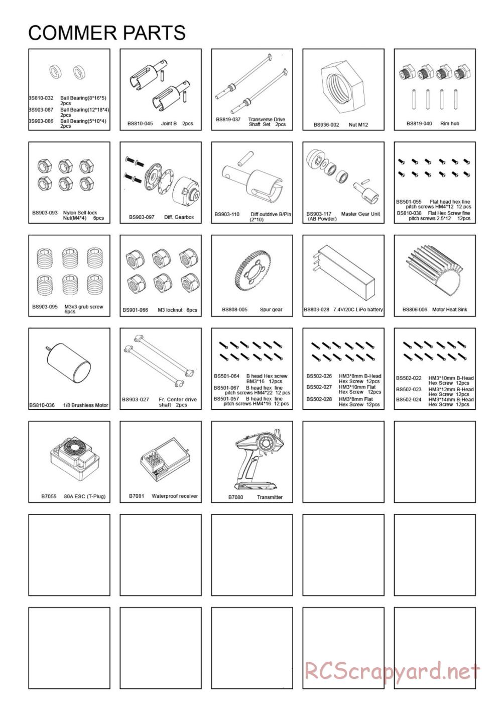 BSD Racing - BS819T - Parts List - Page 4