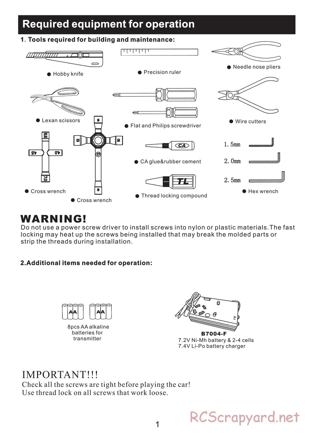 BSD Racing - BS836T - Manual - Page 2