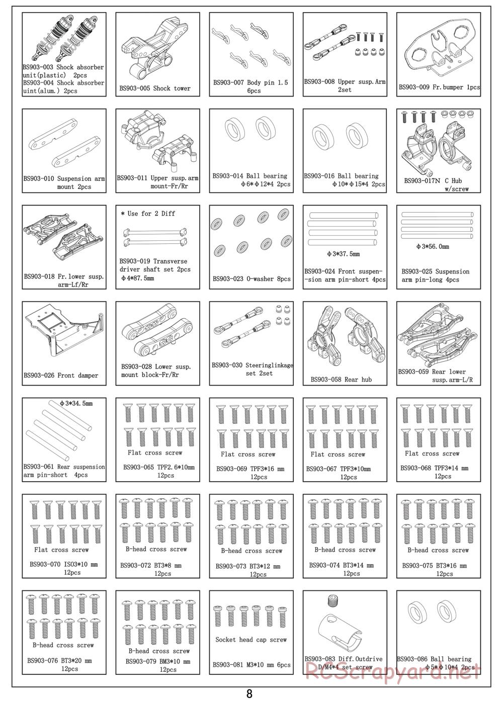 BSD Racing - BS836T - Manual - Page 8