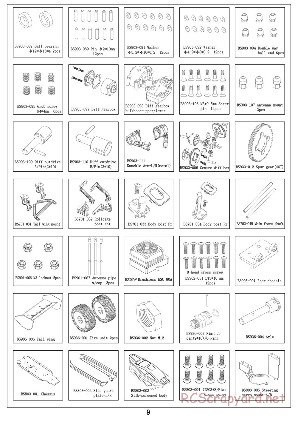 BSD Racing - BS836T - Manual - Page 9