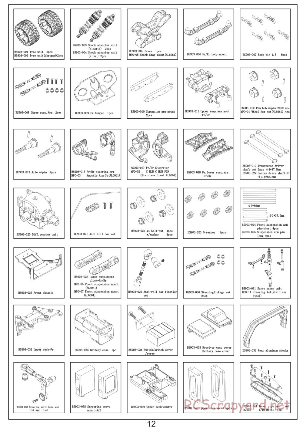 BSD Racing - BS903T / BS933T - Parts List - Page 2