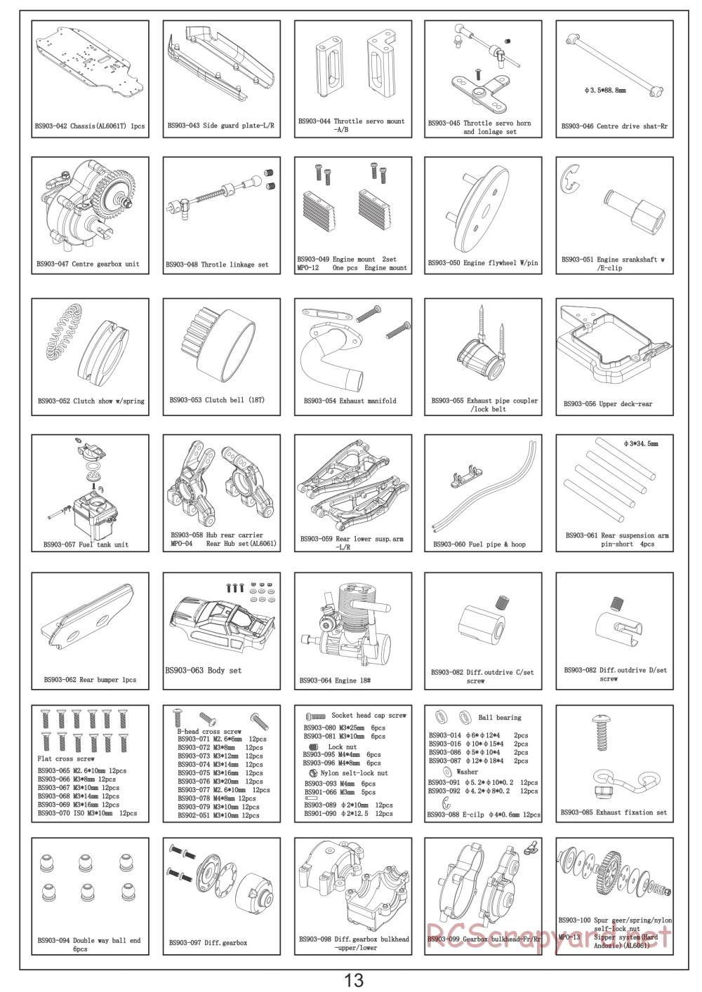 BSD Racing - BS903T / BS933T - Parts List - Page 3