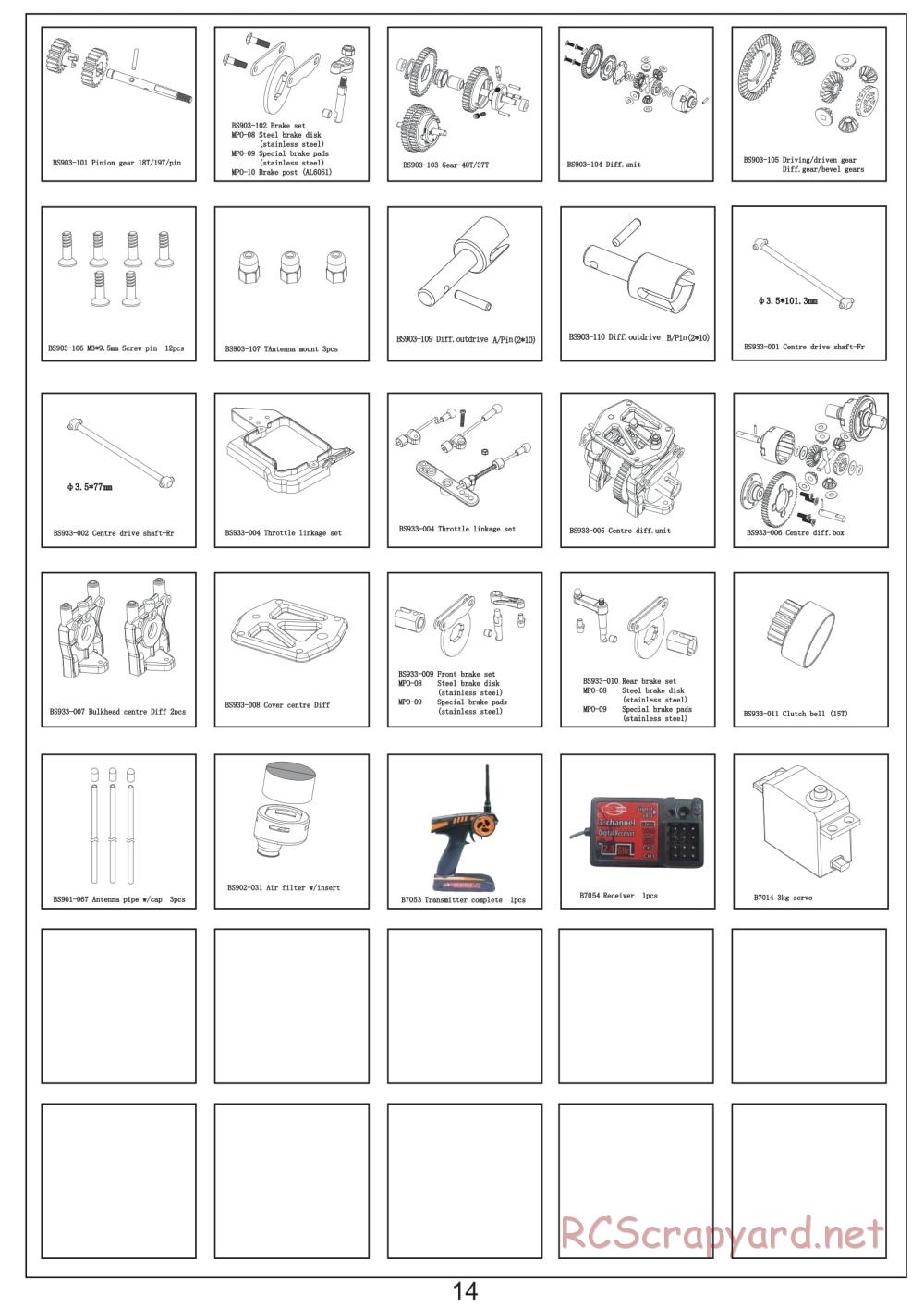 BSD Racing - BS903T / BS933T - Parts List - Page 4