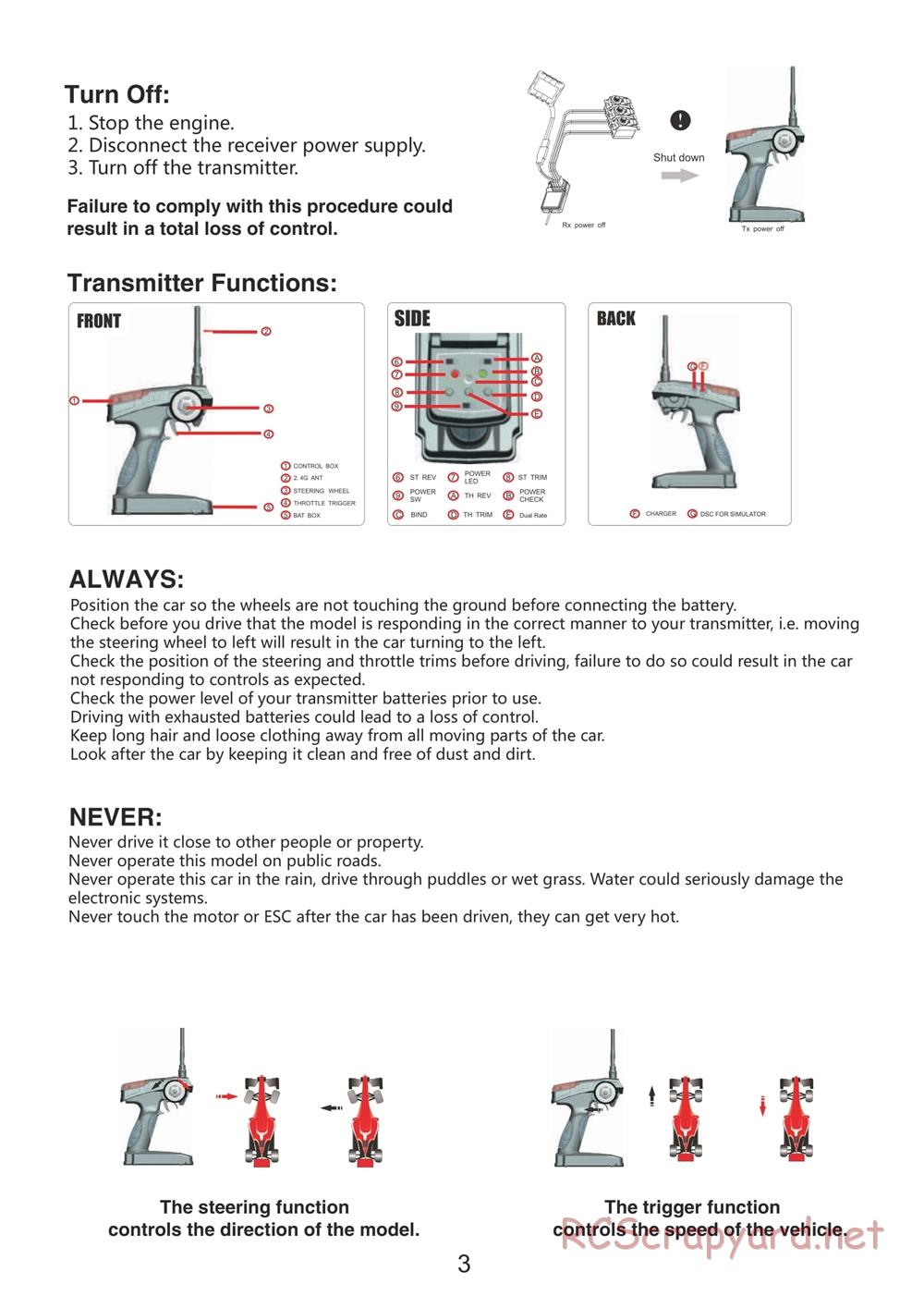 BSD Racing - BS903T - Manual - Page 4