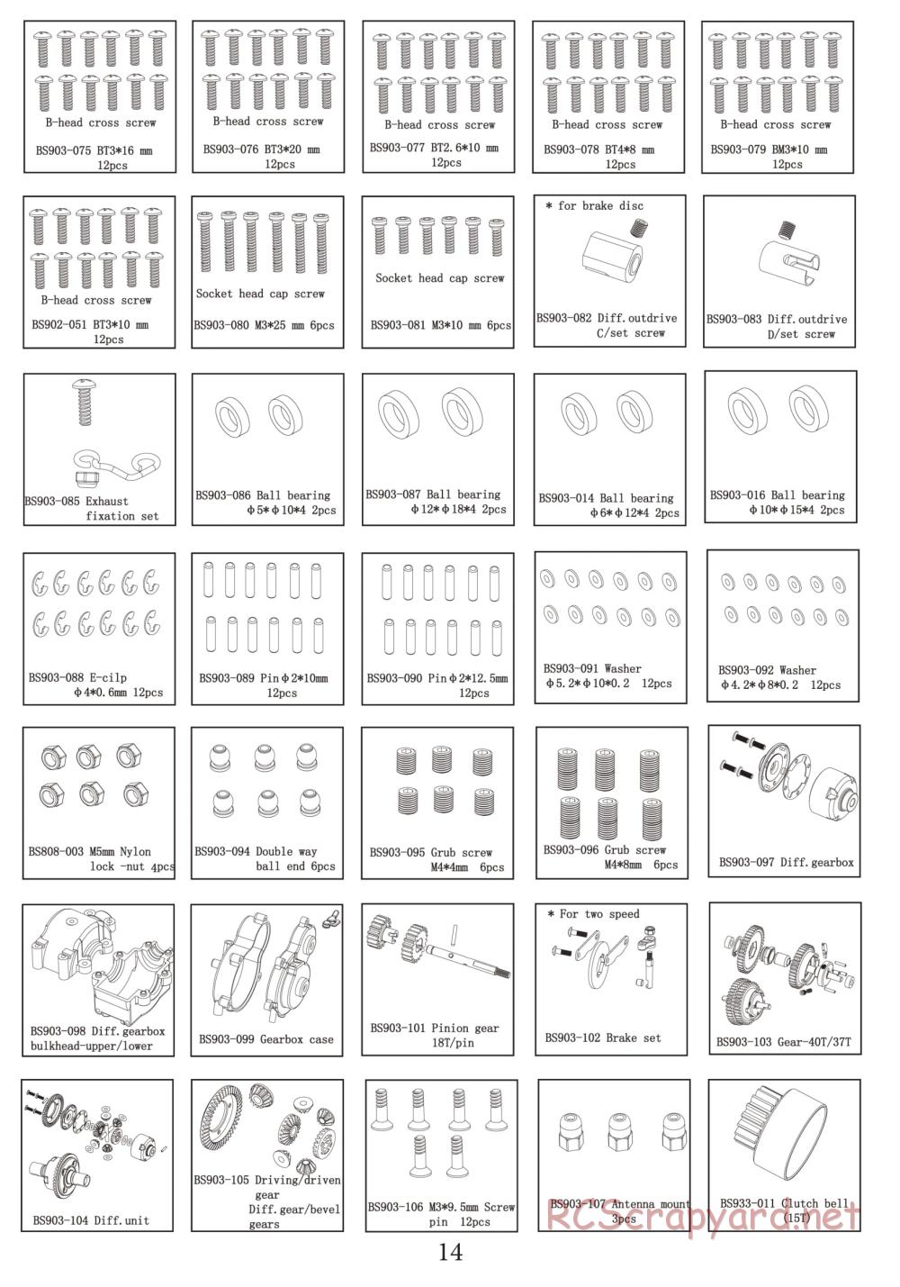 BSD Racing - BS904T - Parts List - Page 6