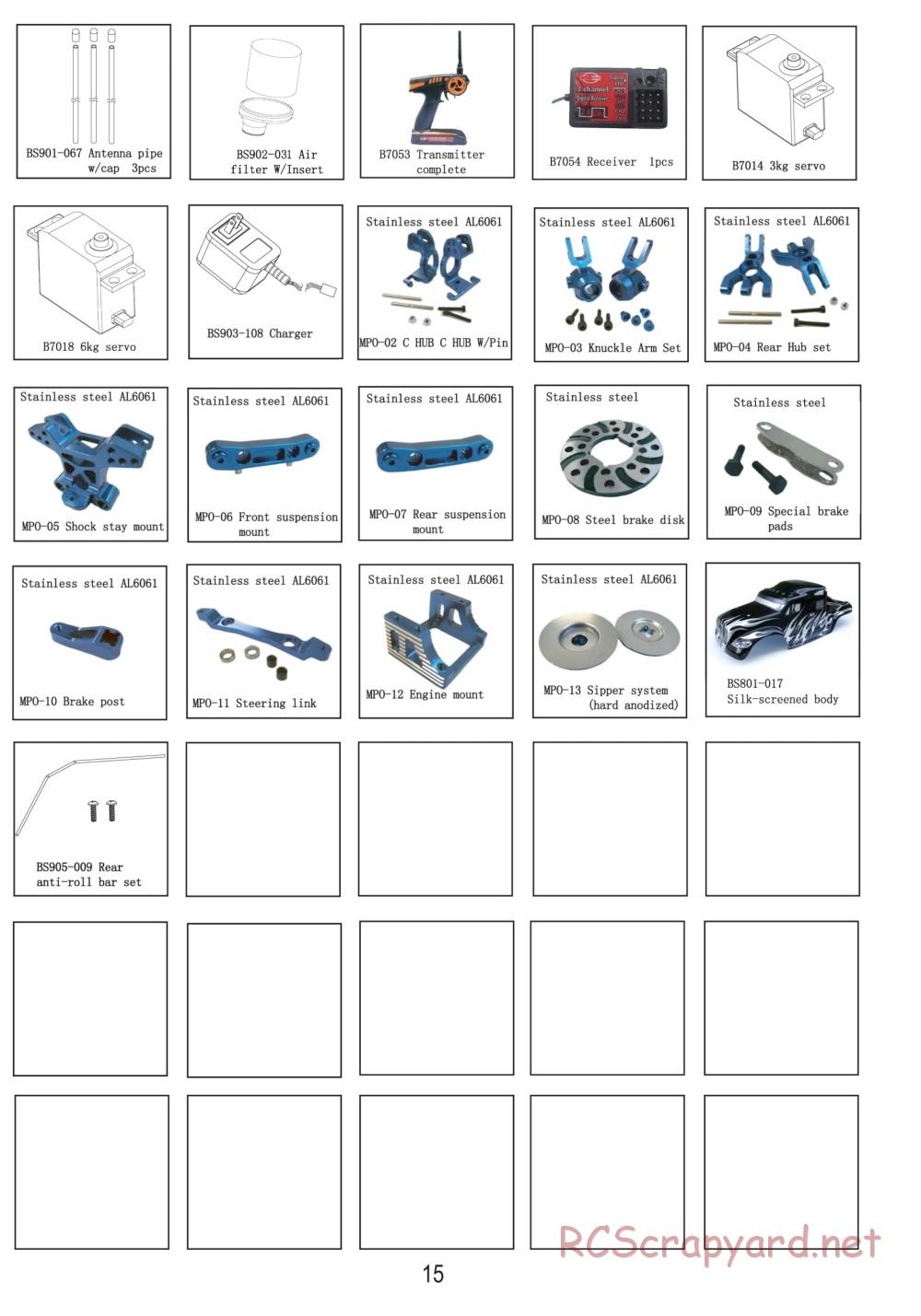 BSD Racing - BS904T - Parts List - Page 7