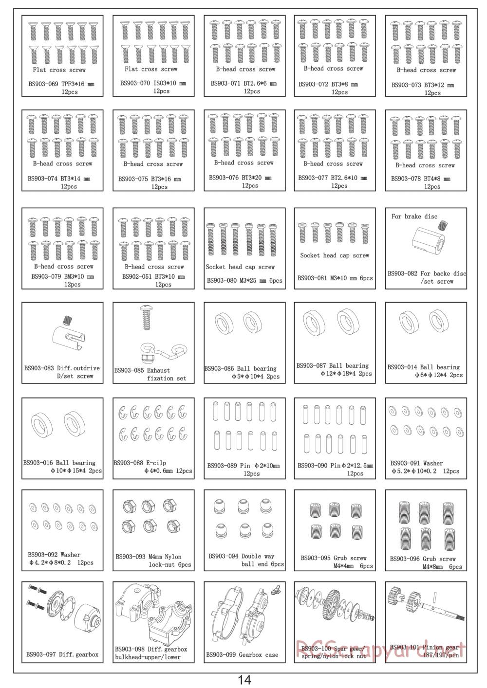 BSD Racing - BS905T / BS935T - Parts List - Page 4