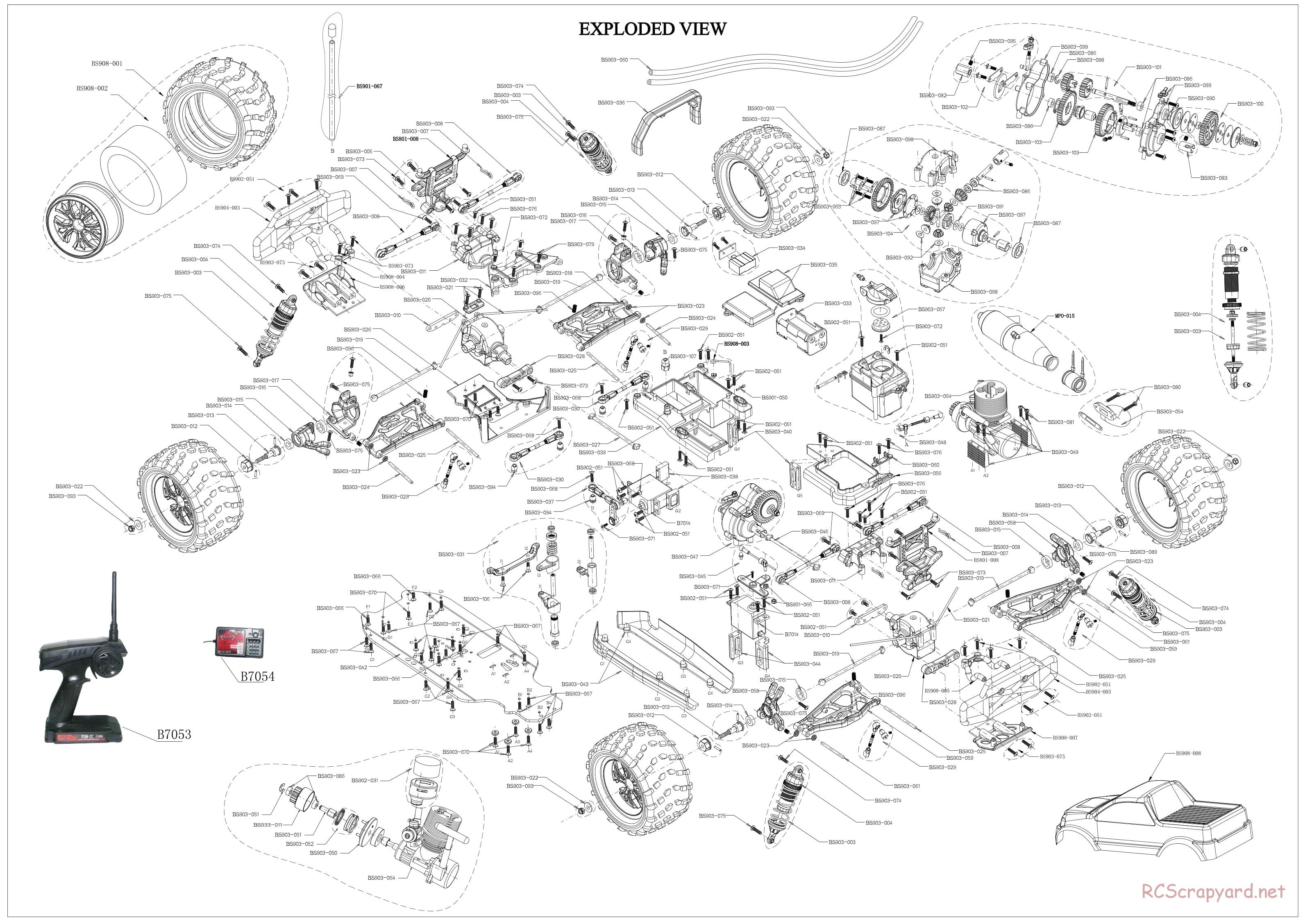 BSD Racing - BS908T - Exploded View - Page 1