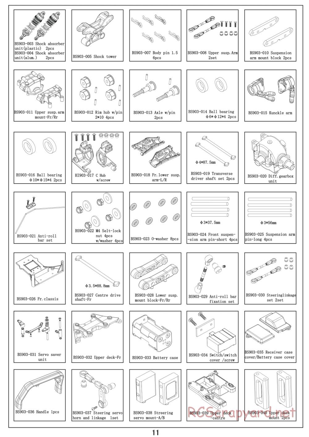 BSD Racing - BS908T - Parts List - Page 4