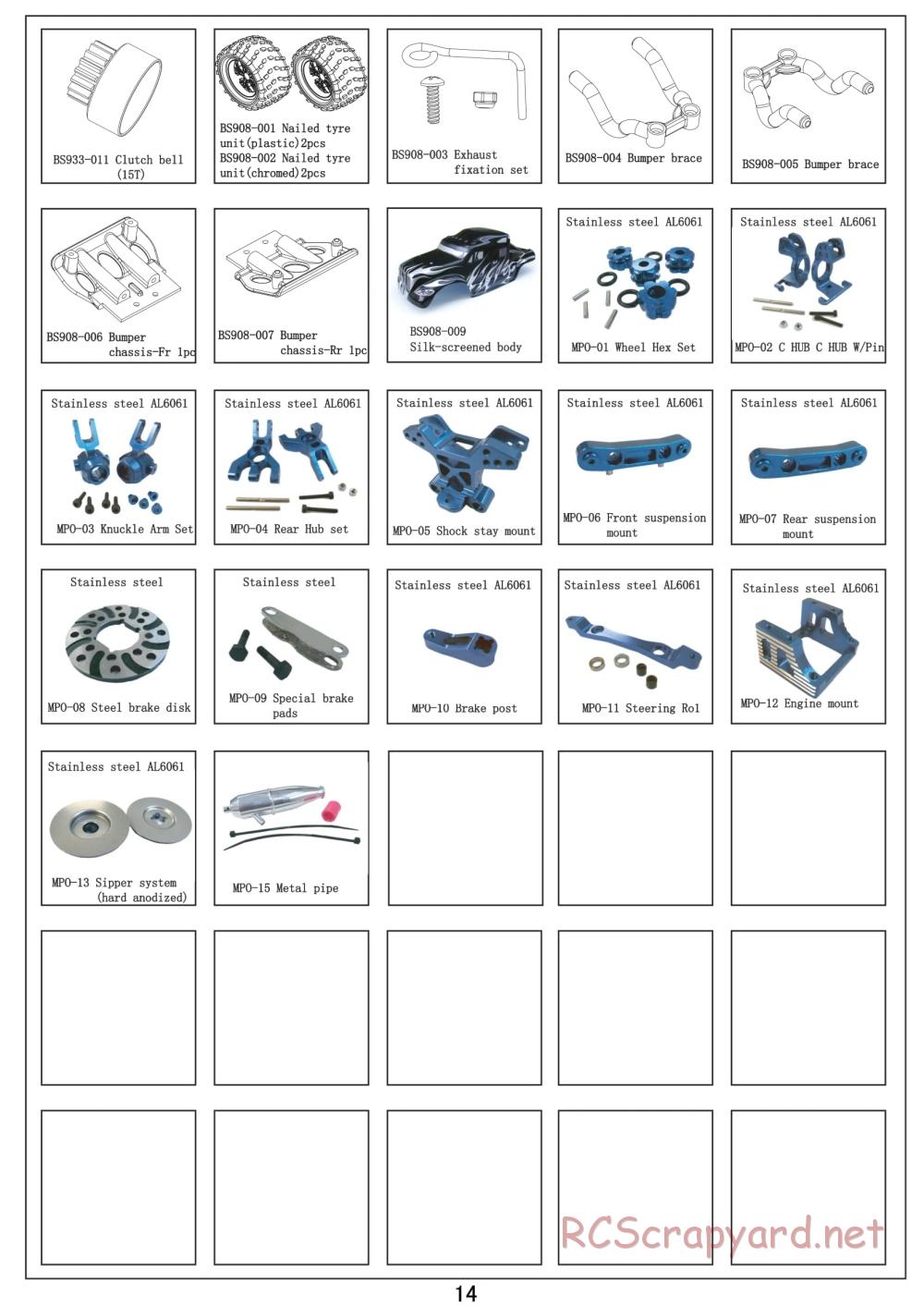 BSD Racing - BS908T - Parts List - Page 7