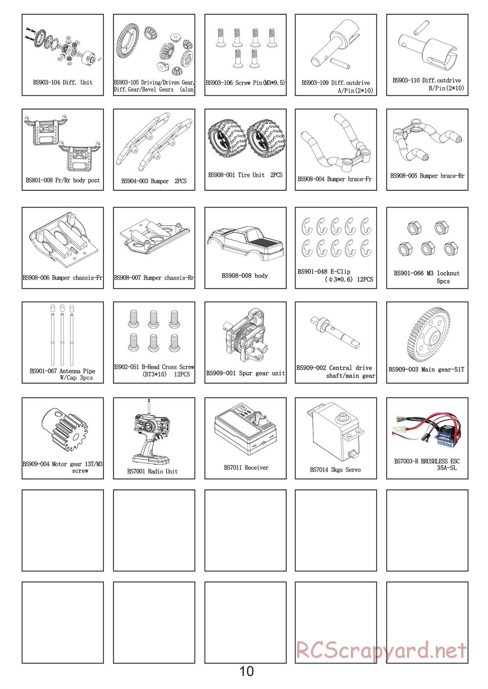 BSD Racing - BS909T - Manual - Page 10