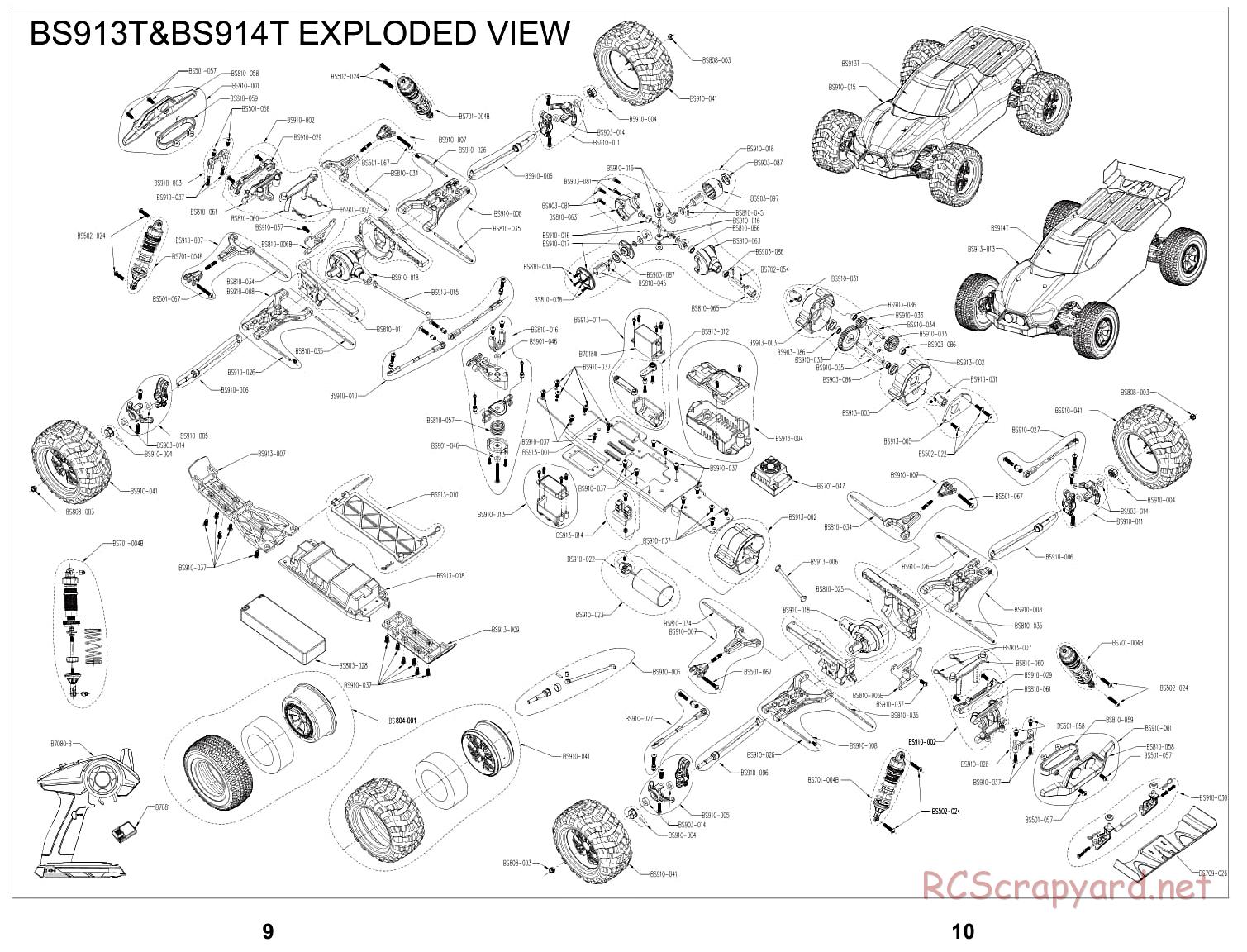 BSD Racing - BS910T / BS912T / BS913T / BS914T - Parts List - Page 2