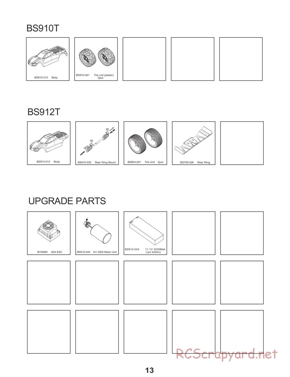 BSD Racing - BS910T / BS912T / BS913T / BS914T - Parts List - Page 5