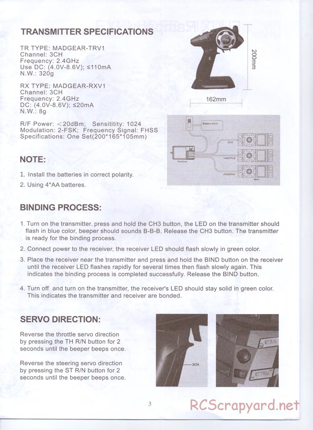 BSD Racing - BS910T - Manual - Page 4