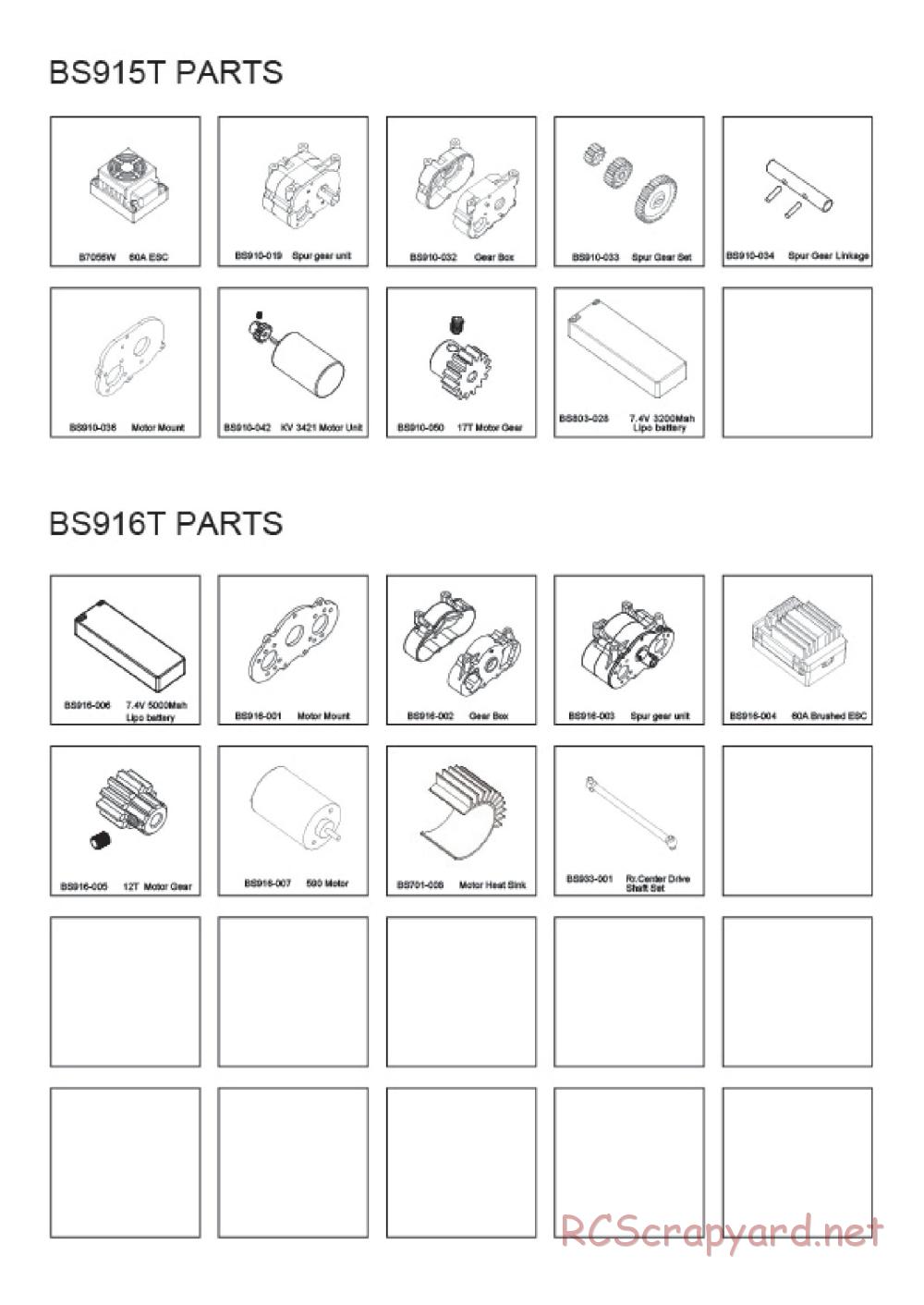 BSD Racing - BS915T - Parts List - Page 4