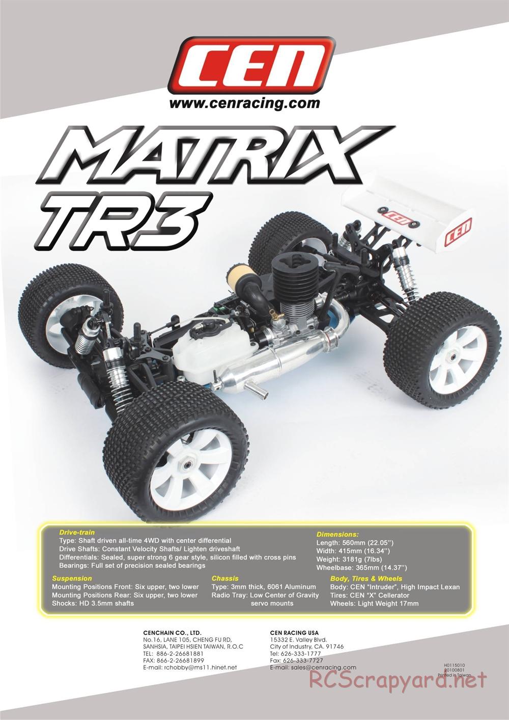 CEN - Matrix-TR3 - Manual - Page 16