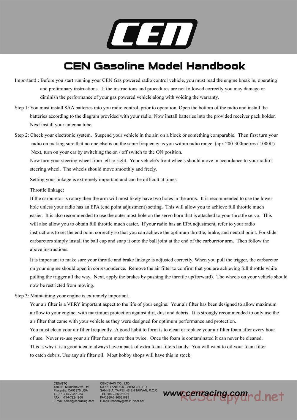 CEN - Matrix5 SC - Manual - Page 1