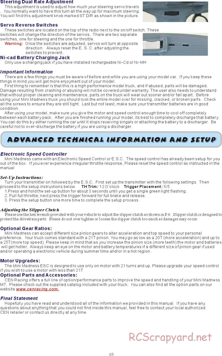 CEN - Mini Madness - Manual - Page 5