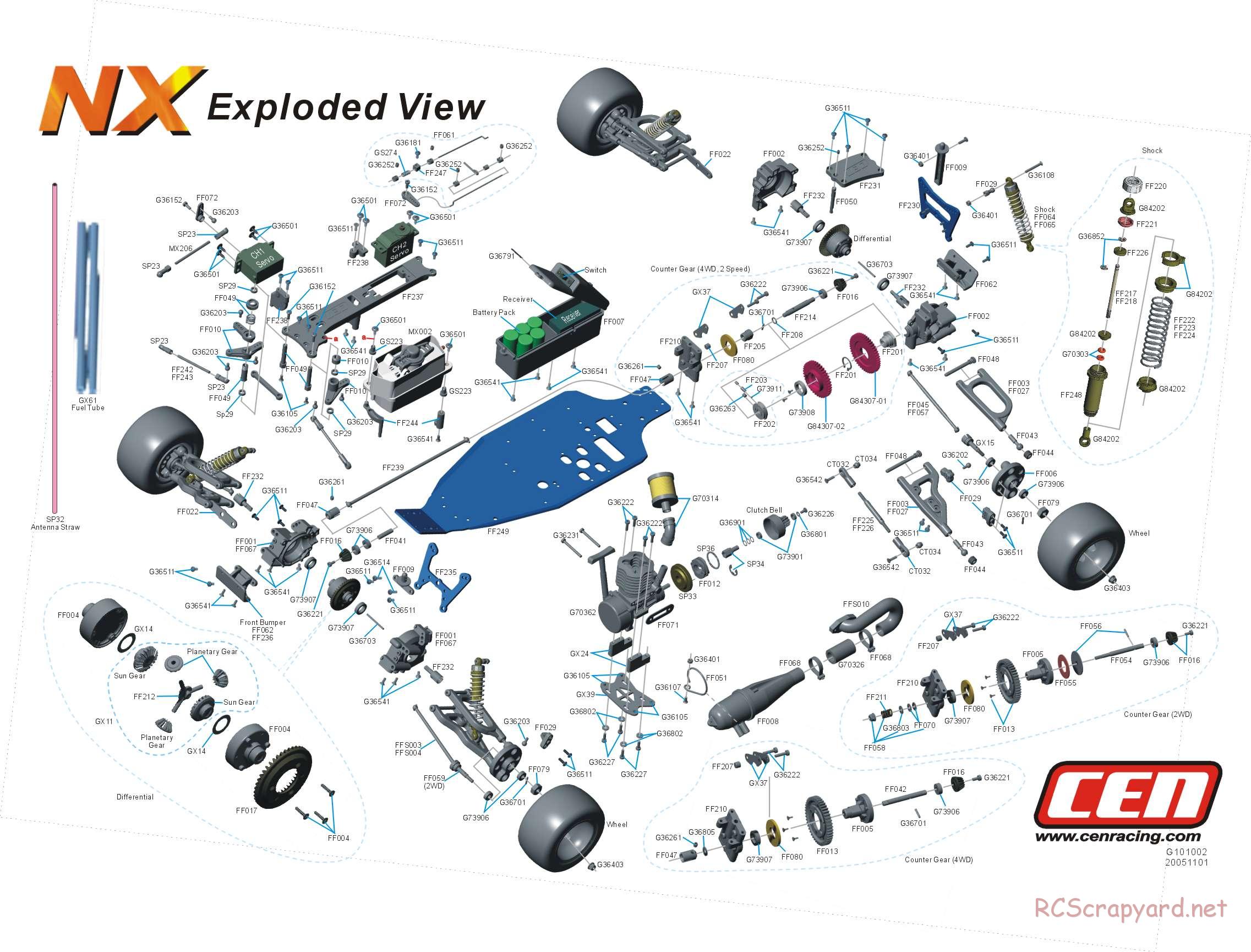 CEN - NX Exploded View