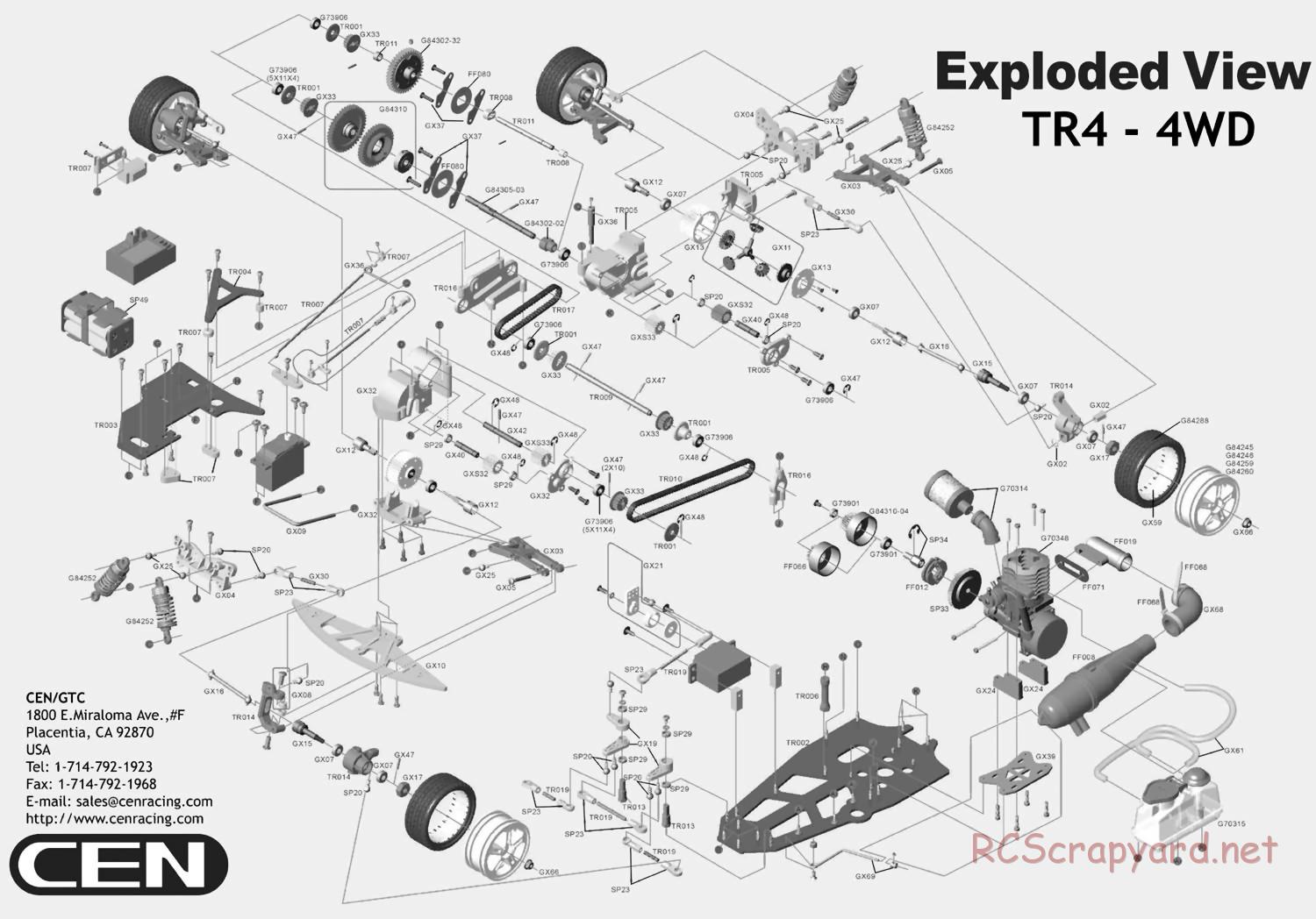 CEN - TR4 - Exploded View